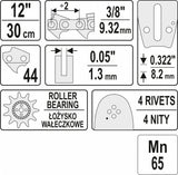 CHAINSAW GUIDE BAR 3/8" / 0,05" 12"U (YT-84927)