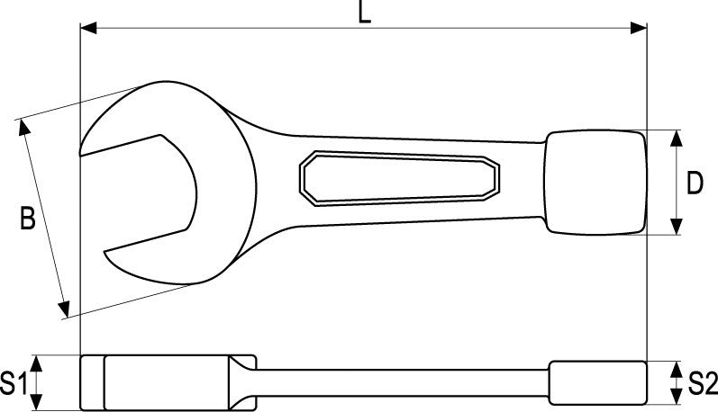 OPEN END END SLOGGING WRENCH 41MM (YT-1619)