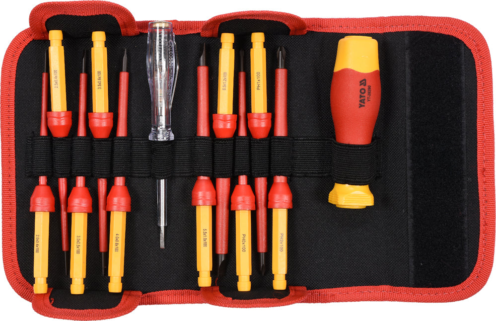 INSUL. CHANGE. SCREWDRIVER SET 12PCS VDE (YT-28290)