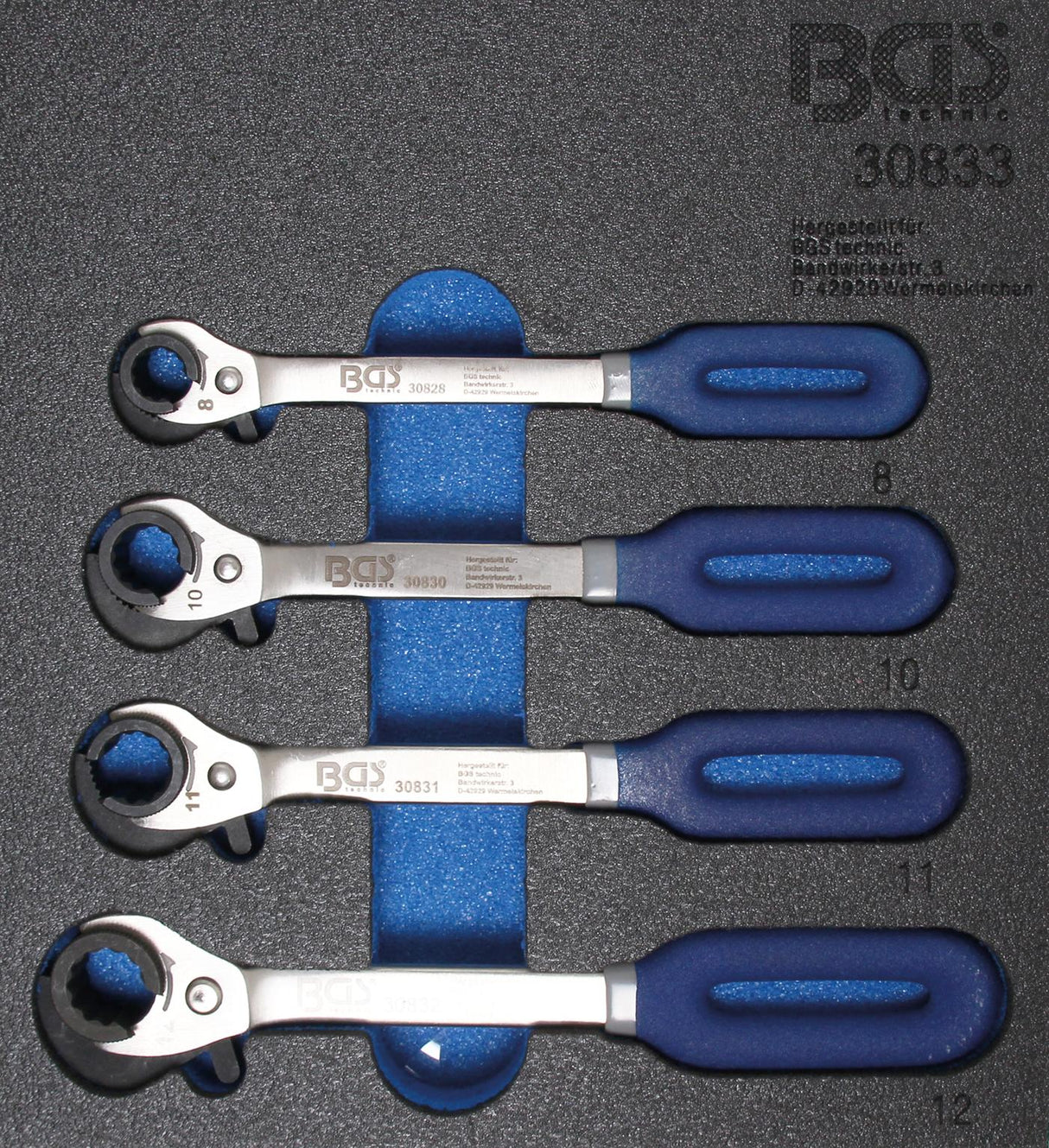 TOOL TRAY 1/6: RATCHET WRENCH | 4 PCS. (30833)