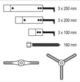 UNIVERSAL PULLER SET 12PCS (YT-25105)