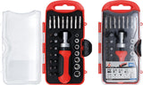 BIT / SOCKET SET | WITH RATCHET SPINNER HANDLE FOR BITS, REVERSIBLE | 30 PCS. (20130)