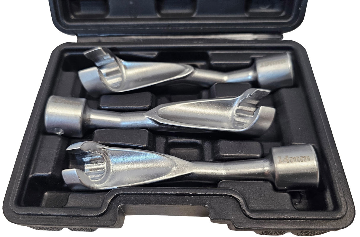 WRENCH SET | FOR FUEL INJECTORS AND INJECTION PUMPS | 12.5 MM (1/2") | 14 - 17 - 19 MM (SK17619)
