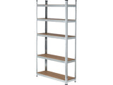 GALVANIZED STORAGE SHELF | 5 SHELVES | HDF BOARDS | 180 X 90 X 40 CM (78485)