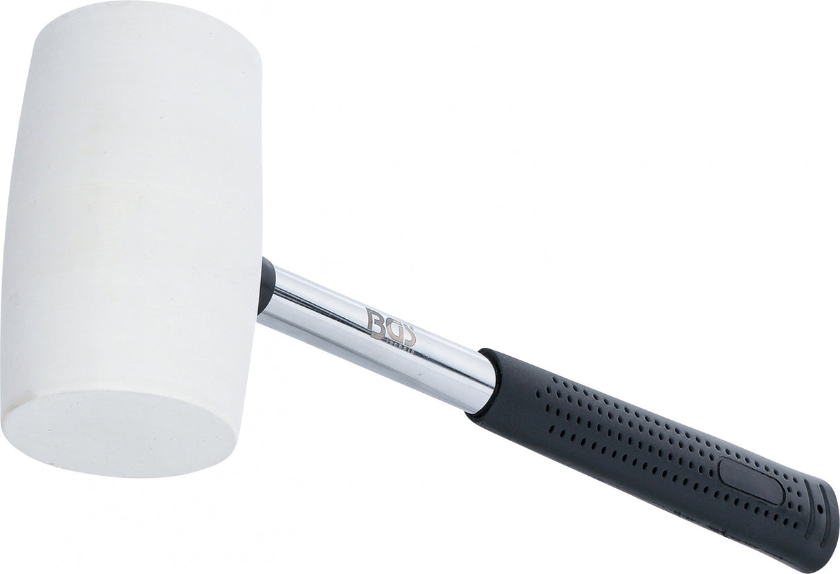 RUBBER MALLET | METAL HANDLE | WHITE HEAD | Ø 64 MM | 750 G (70141)