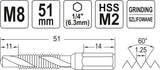 COMBINED DRILL TAP M8 HEX (YT-44845)