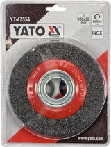 WIRE BRUSH 150MM ⌀32MM INOX (YT-47554)