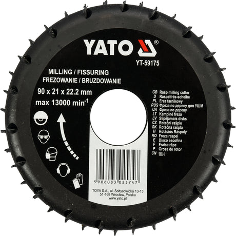 RASP MILLING CUTTER 90MM (YT-59175)