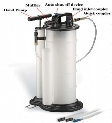 PNEUMATIC-MANUAL TECHNICAL FLUIDS EXTRACTION TANK | 9 L (HTG1042)