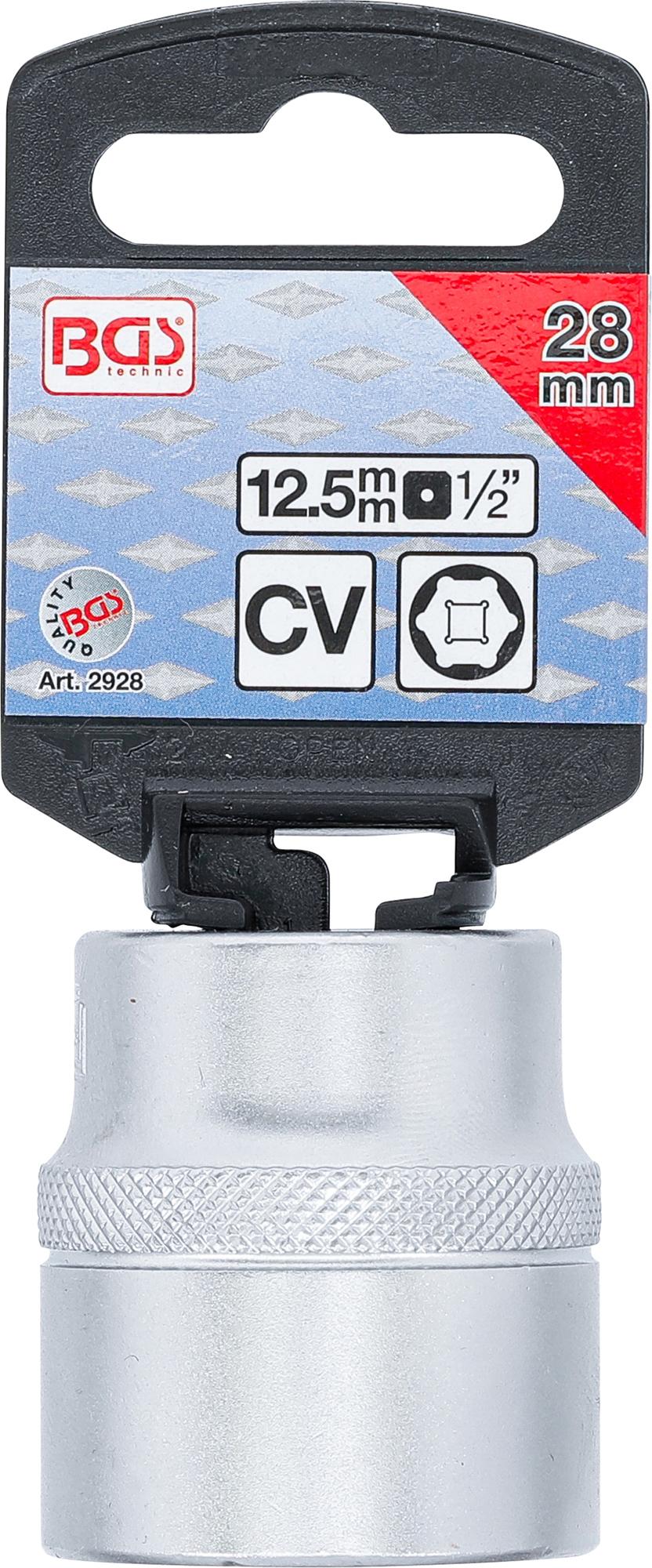 SOCKET, HEXAGON | 12.5 MM (1/2") DRIVE| 28 MM (2928)