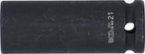 IMPACT SOCKET HEXAGON, DEEP | 12.5 MM (1/2") DRIVE | 21 MM (7221)
