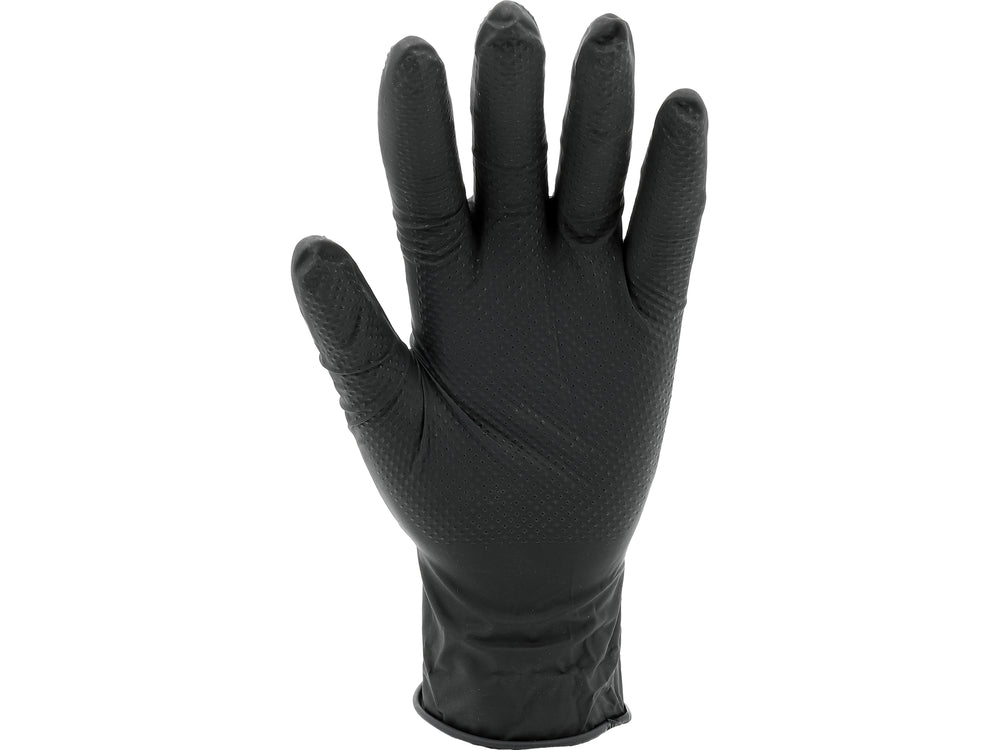 DIAMOND TEXTURED DISPOSABLE NITRILE GLOVES | 50 PCS | SIZE L (9) (YT-74742)