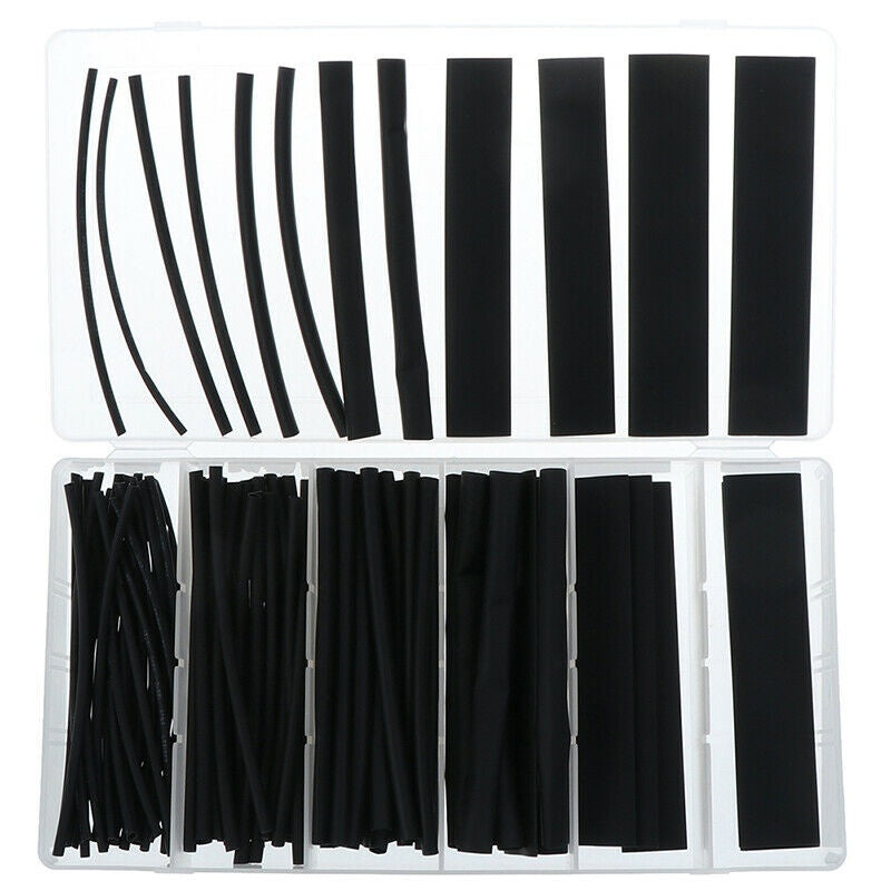 HEAT SHRINK TUBING ASSORTMENT | BLACK | 100 PCS. (SK01141)