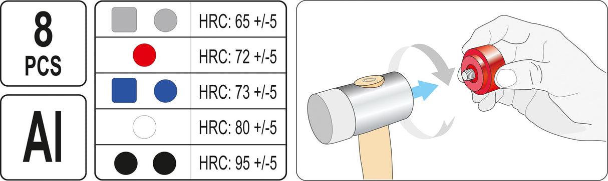 8PC MALLETS SET (YT-45905)