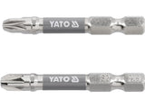 SCREWDRIVER BITS 1/4 50MM PZ3 2 PCS NI (YT-78025)