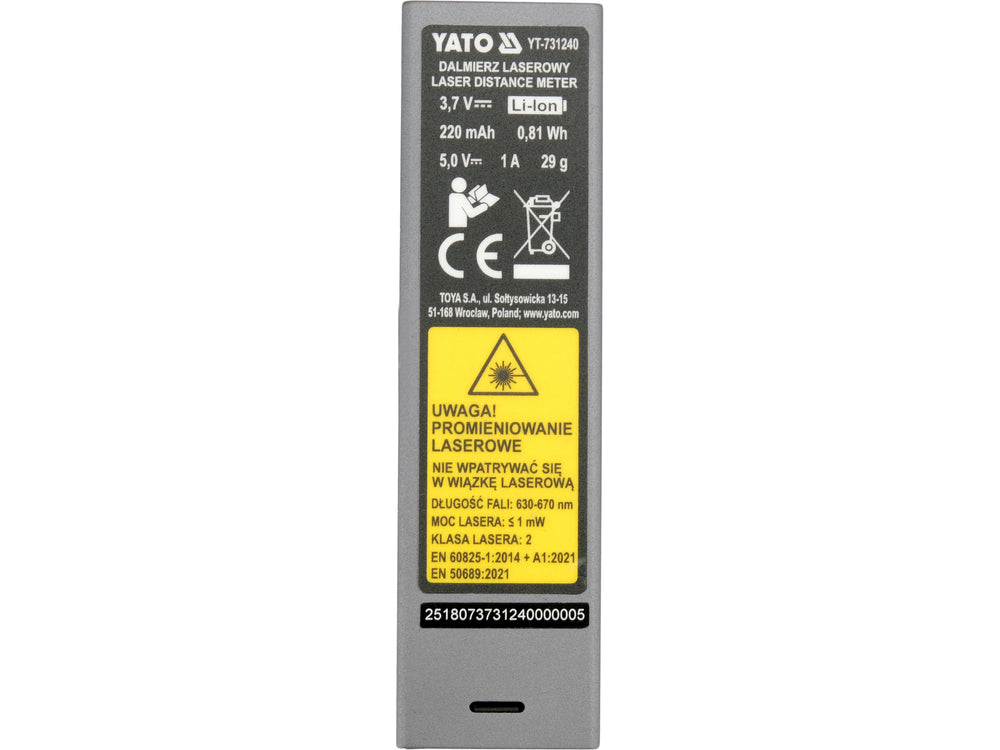 POCKET SIZE DISTANCE METER 30M (YT-731240)