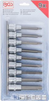 BIT SOCKET SET | 12.5 MM (1/2") DRIVE | T-STAR (FOR TORX) | 9 PCS. (5177)