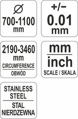 TAPE PRECISION MEASURING TOOL FOR DIAMET (YT-71702)