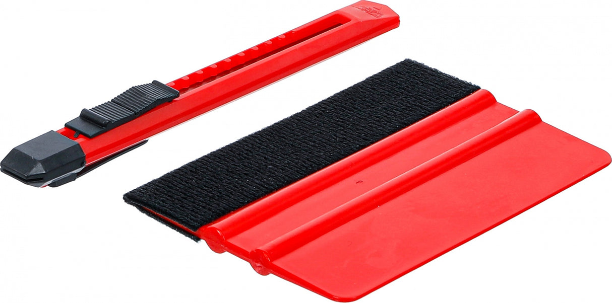 PLASTIC SQUEEGEE | FOR PLASTIC SHEET | WITH FELT EDGE | 2 PCS. (85215)