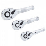 SHORT RATCHET SET | 6.3 MM (1/4") / 10 MM (3/8") / 12.5 MM (1/2") | 3 PCS. (S4129)
