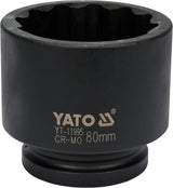 BI-HEXAGONAL IMPACT SOCKET 1" 80MM (YT-11995)