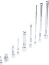 "WOBBLE" EXTENSION BAR SET | 6.3 MM (1/4") / 10 MM (3/8") / 12.5 MM (1/2") | 9 PCS. (2253)