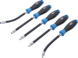 FLEXIBLE SOCKET DRIVER SET | E-TYPE E4 - E8 | BLADE LENGTH 150 MM | 5 PCS. (70019)