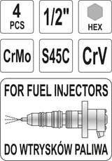 TOOTH SOCKET FOR INJECTION NOZZLE 4PCS (YT-1762)