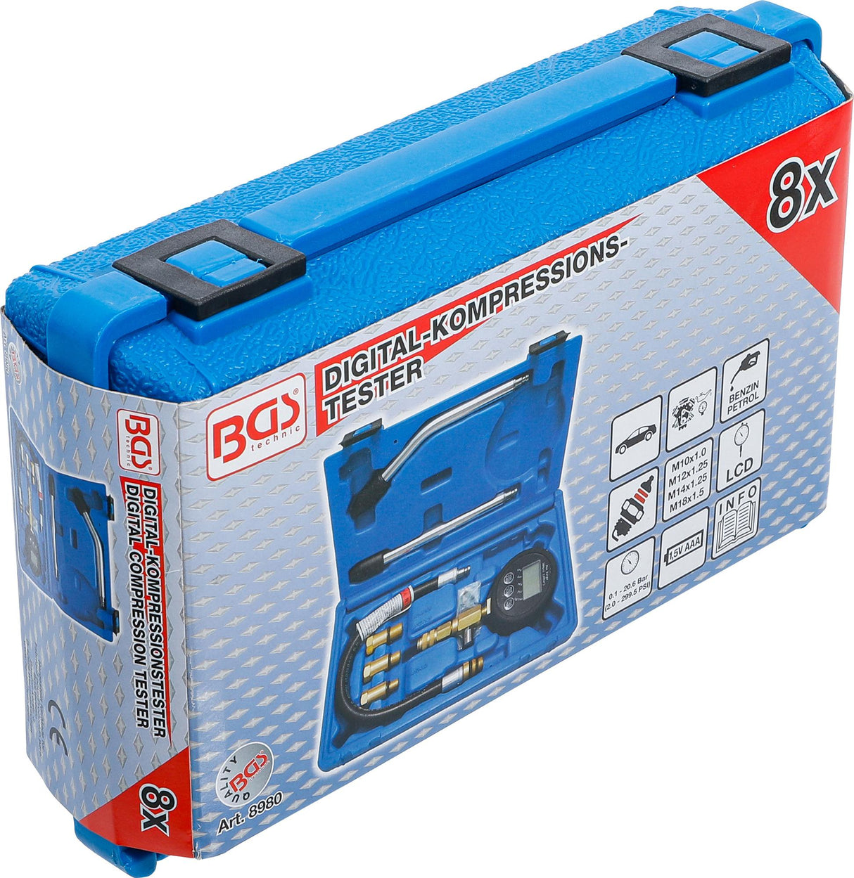 DIGITAL COMPRESSION TESTER FOR PETROL ENGINES (8980)