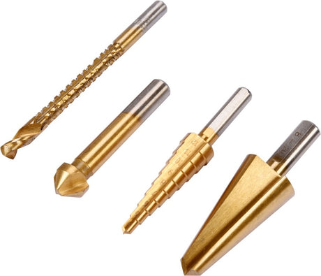 MULTI DRILLING SET | HSS G | TITANIUM COATED | 4 PCS. (SK1617)