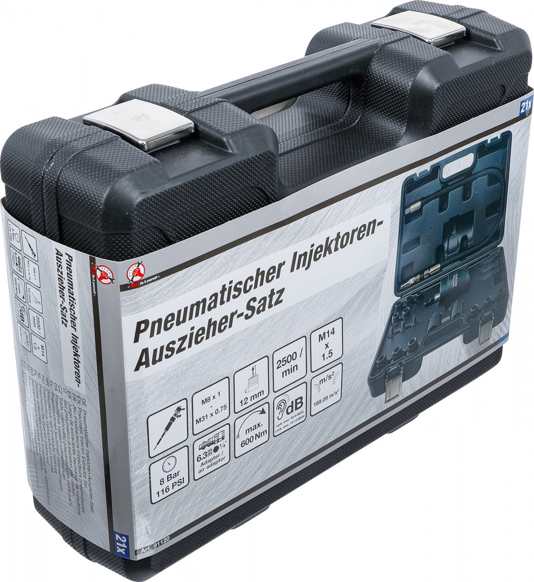 PNEUMATIC INJECTOR EXTRACTOR SET | 21 PCS. (91120)