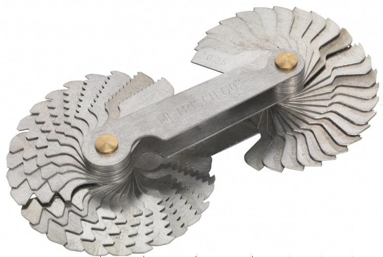THREAD GAUGE DOUBLE: 52 BLADES: METRIC 0.25 - 6.00 MM + 4 - 62 INCH (SPG52)
