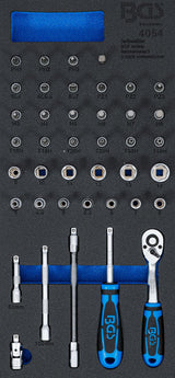 TOOL TRAY 1/3: SOCKET SET | 6.3 MM (1/4 ") | 41 PCS. (4054)