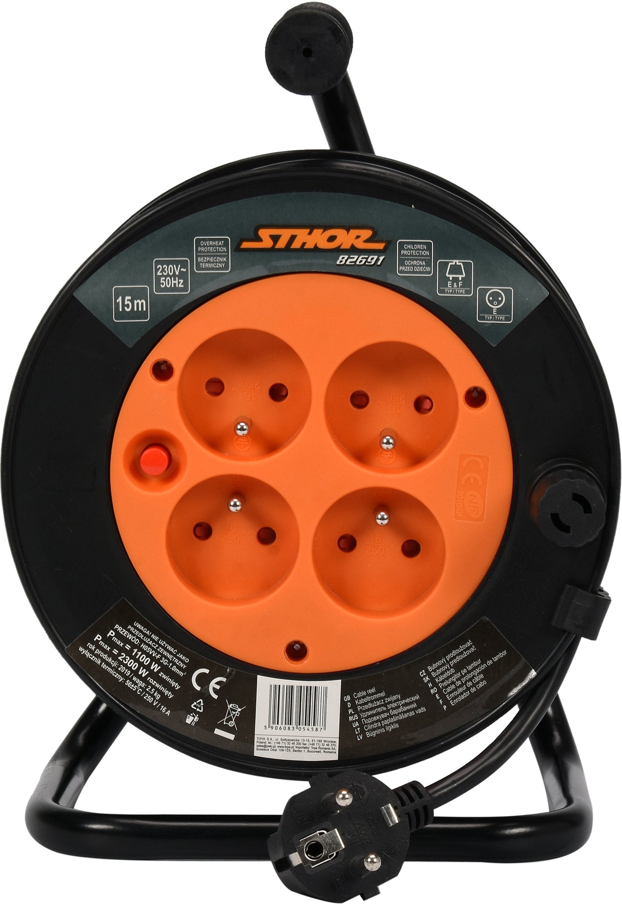 CABLE REEL EXTENSION | 4 SOCKETS | 15 M (82691)