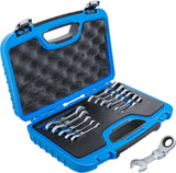 RATCHET COMBINATION WRENCH SET | SHORT | ADJUSTABLE | 8 - 19 MM | 12 PCS. (6543)