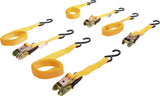 RATCHET TIE DOWN STRAP SET | WITH SOLID HOOKS | 5 M X 25 MM | 4 PCS. (6831)