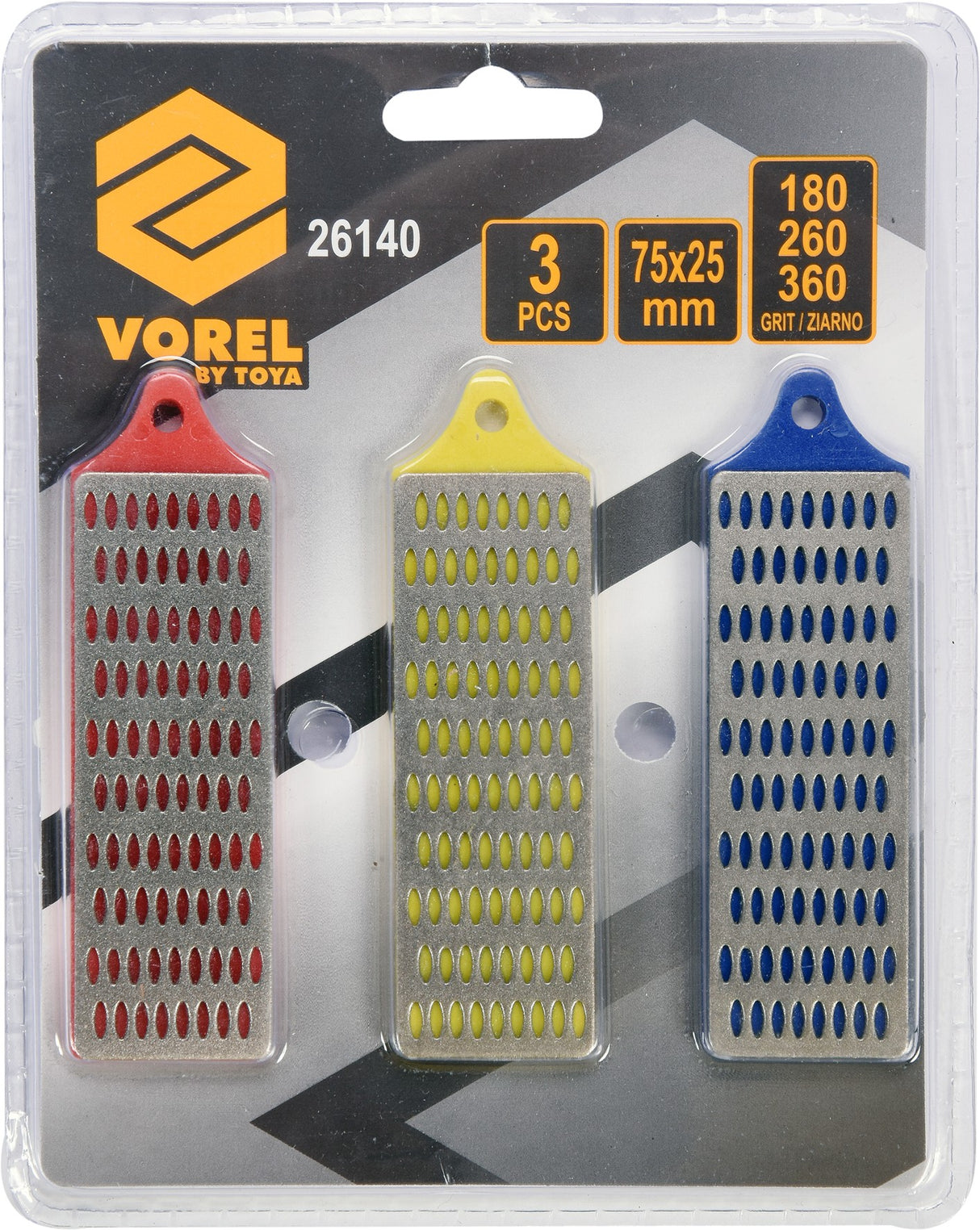 DIAMOND WHETSTONE 75X25 MM SET/3PCS (26140)