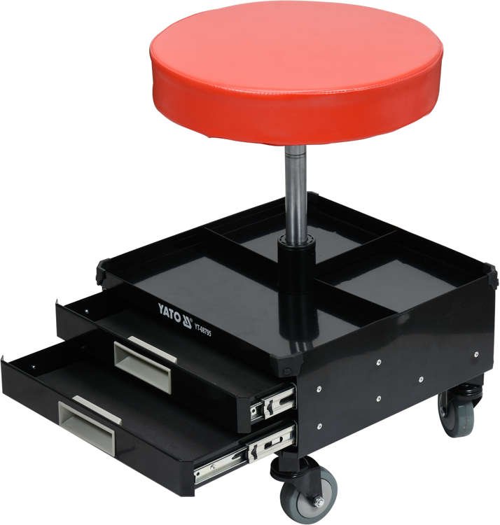 SHOP ROLLER SEAT STOOL WITH DRAWERS (YT-08795)
