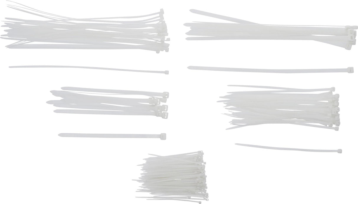 CABLE TIE SET | WHITE | VARIOUS SIZES | 250 PCS. (80874)