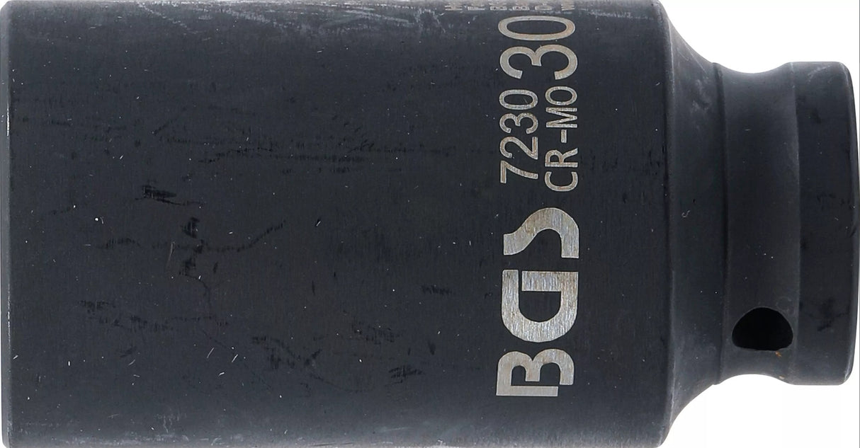 IMPACT SOCKET HEXAGON, DEEP | 12.5 MM (1/2") DRIVE | 30 MM (7230)