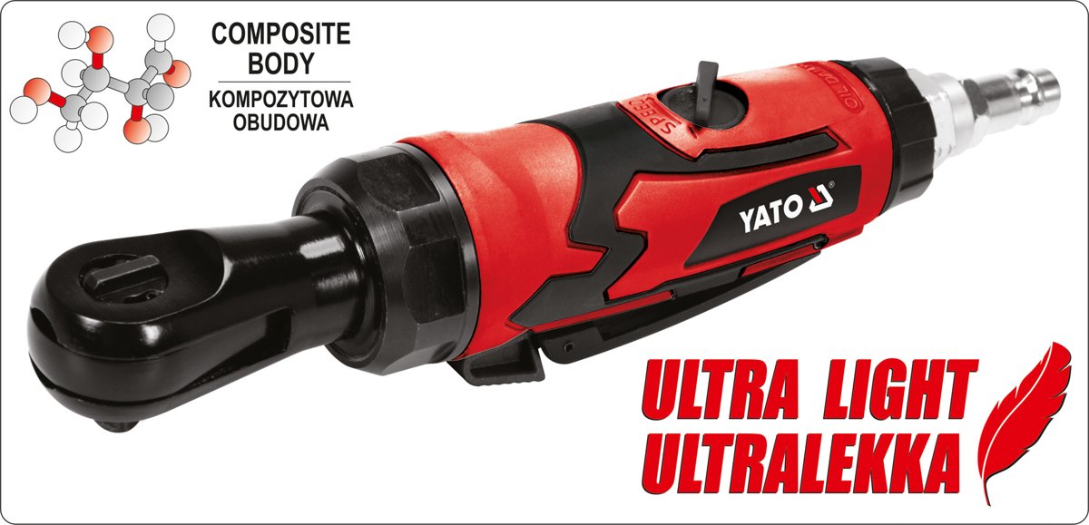 AIR RATCHET WRENCH 1/4" COMPOSITE BODY (YT-09795)