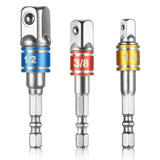 ADAPTER SET | 6.3 MM (1/4") BIT | 6.3 MM (1/4") / 10 MM (3/8") / 12.5 MM (1/2") | 3 PCS. (AMY-1703)