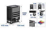 WORKSHOP TROLLEY PRO STANDARD | 8 DRAWERS | WITH 234 TOOLS (4113)