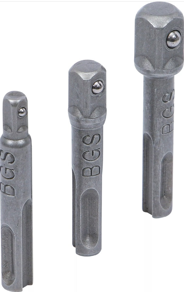 ADAPTOR SET | SDS - EXTERNAL SQUARE 6.3 MM (1/4"), 10 MM (3/8"), 12.5 MM (1/2") | 3 PCS. (8214)