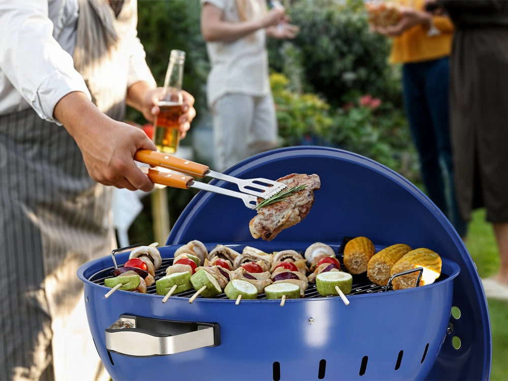 CHARCOAL BBQ, ROUNDED, 54CM BLUE (YG-20302)