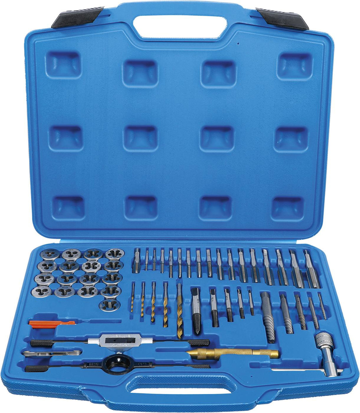TAP AND DIE SET | INCH SIZES | 1/4" - 1/2" | 56 PCS. (70105)