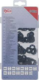 CLAMPING WASHER / LOCKING WASHER ASSORTMENT | M3 - M12 | 340 PCS. (74414)