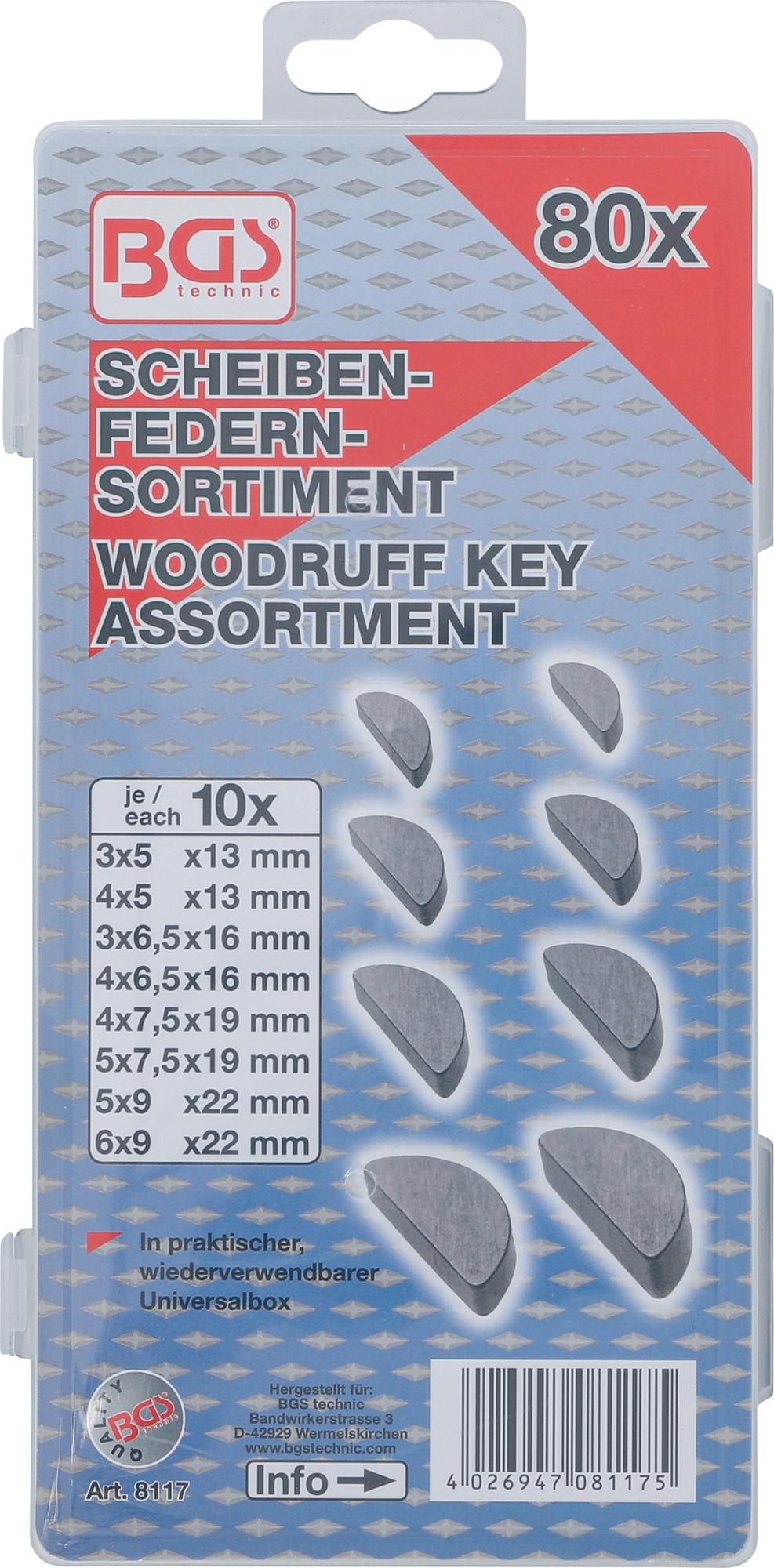 WOODRUFF KEY ASSORTMENT | 80 PCS. (8117)