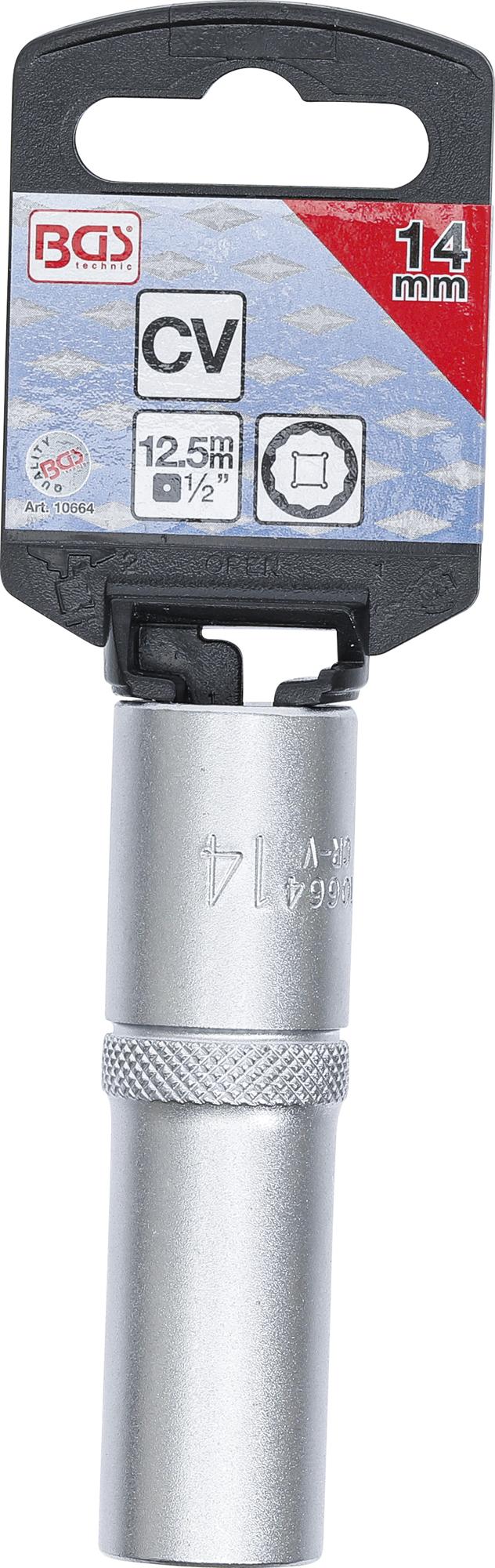 SOCKET, 12-POINT, DEEP | 12.5 MM (1/2") DRIVE | 14 MM (10664)