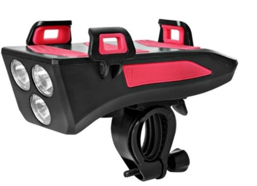 BICYCLE LIGHT WITH PHONE HOLDER | SIGNAL | MULTIFUNCTION / POWERBANK | USB | 3 LED (RBL3)
